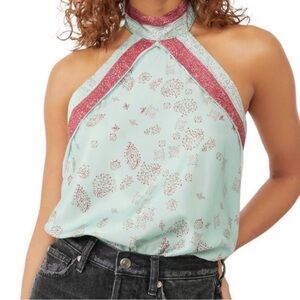 NWT FREE PEOPLE HALTER NECK BODYSUIT size L